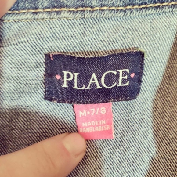 The Children's Place jean jacket girls size medium 7/8 - Picture 2 of 3